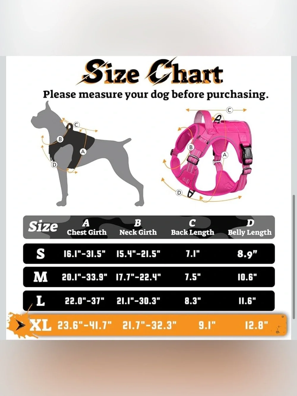 Tactical Dog Harness For Large Dogs, No Pull Service Pet Vest With Molle XL